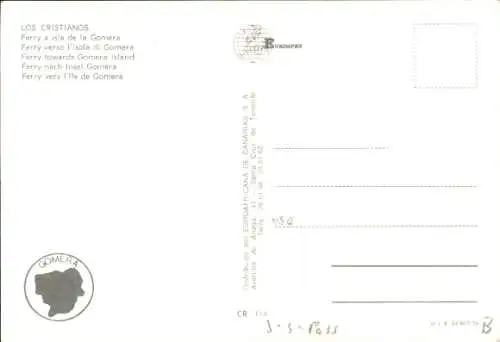 Ak Dampfer Ferry Gomera