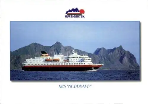 Ak MS Nordkapp auf dem Meer