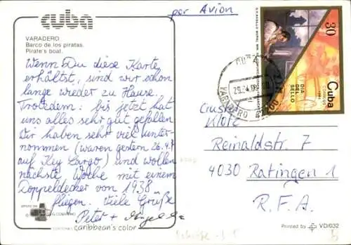 Ak Piratenboot Varadero in Fahrt