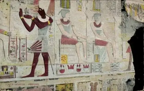 Ak Assouan Assuan Ägypten, Tempel, Werbung, Medol gegen Hautkrankheiten