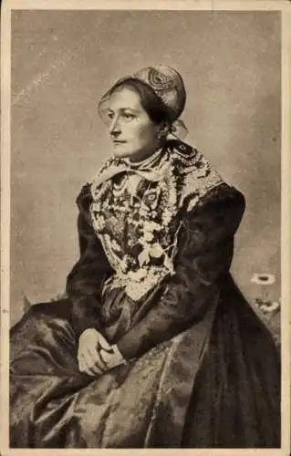 Ak Kinzigtal Wolfach im Schwarzwald, Frau in Volkstracht, Porträt