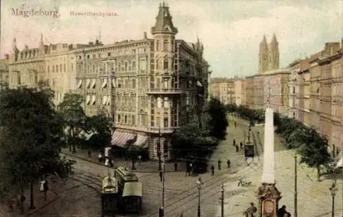Ak Magdeburg an der Elbe, Hasselbachplatz