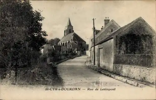Ak Saint Cyr sous Dourdan Essonne, Rue de Levimpont