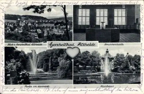 Ak Polanica Zdrój Bad Altheide Schlesien, Gesamtansicht, Brunnenhalle, Kurpark, Kurhaus