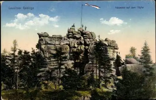 Ak Oybin in der Oberlausitz, Töpfer, Felsentor