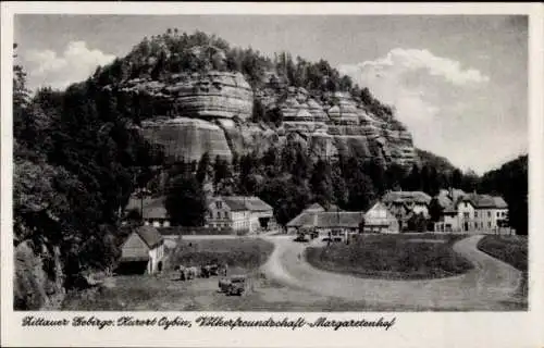 Ak Oybin in der Oberlausitz, Hittauer Gebirge, Kurort  Völkerfreundschaft-Margaretenhof