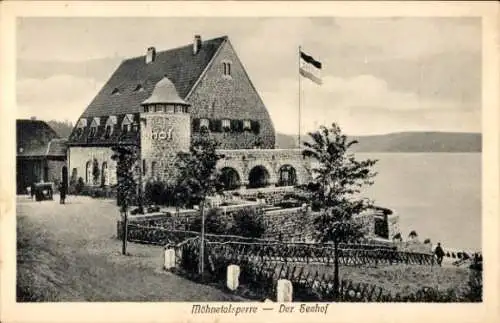 Ak Möhnesee im Kreis Soest Nordrhein Westfalen, Seehof, Möhnetalsperre