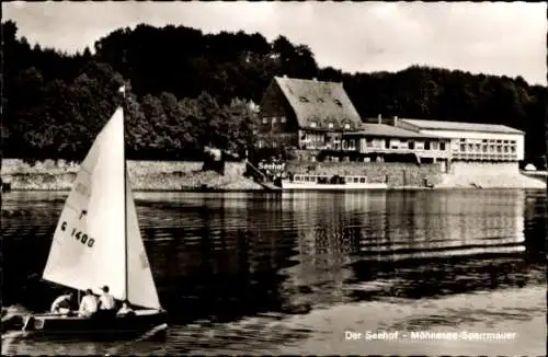 Ak Möhnesee in Westfalen, Möhnetalsperre, Seehof