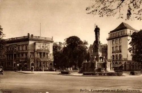 Ak Berlin Tiergarten, Kemperplatz, Rolandbrunnen