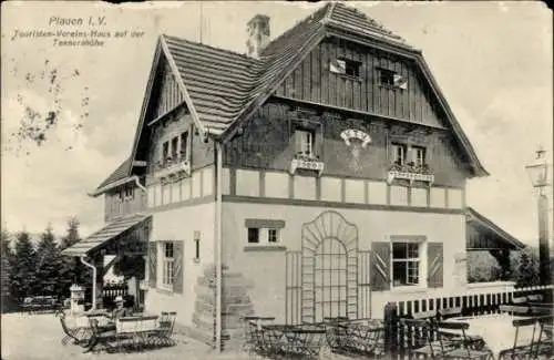 Ak Plauen im Vogtland, Touristen-Vereins-Haus, Tennerahöhe, typische Architektur
