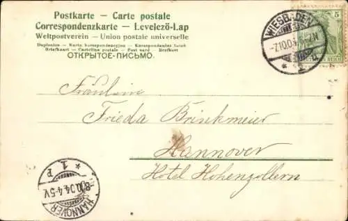 Ak Wiesbaden in Hessen, Marktplatz