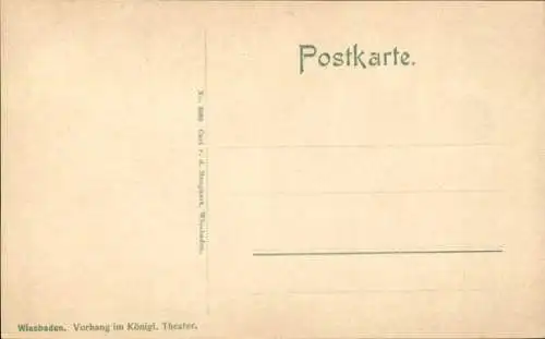 Ak Wiesbaden in Hessen, Vorhang im Königlichen Theater