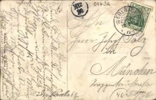 Ak Waldheim in Sachsen, Teilansicht