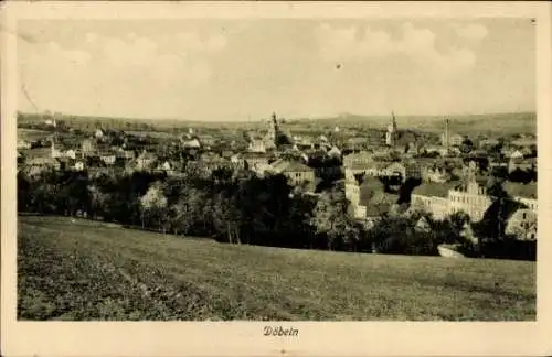 Ak Döbeln in Sachsen, Stadtansicht von  historische Gebäude, weite Landschaft