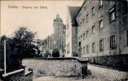 Ak Colditz in Sachsen, Eingang zum Schloss