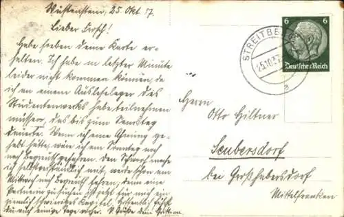 Ak Wüstenstein Wiesenttal Fränkische Schweiz, Teilansicht, Kirche