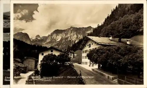 Ak Lindenberg im Allgäu Schwaben, Lind, Pension Oberwirt, Ramsau mit Reiteralpe, Berge
