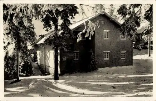 Ak Zwiesel im Bayerischen Wald, Schutzhaus auf dem großen Falkenstein