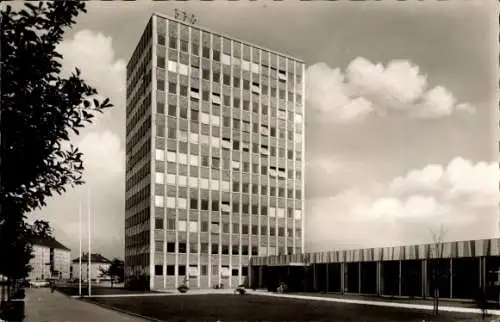 Ak Hof an der Saale Oberfranken Bayern, Hochhaus am Berliner Platz