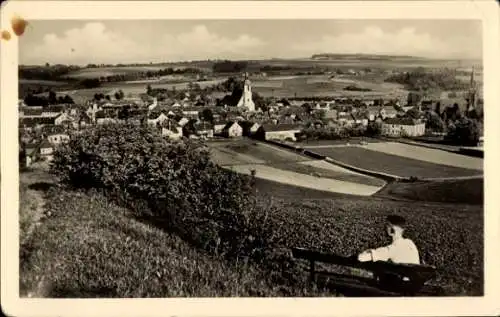 Ak Ostritz in der Oberlausitz, Panorama