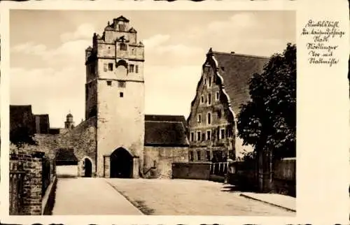 Ak Dinkelsbühl in Mittelfranken, Stadtansicht, historische Gebäude, Türme, alte Architektur