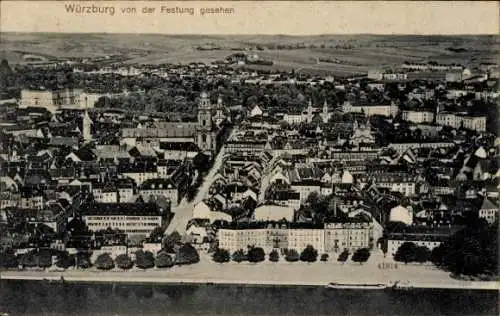Ak Würzburg am Main Unterfranken, Gesamtansicht