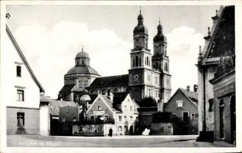 Ak Kempten im Allgäu Schwaben, Blick auf Stadt und Kirche