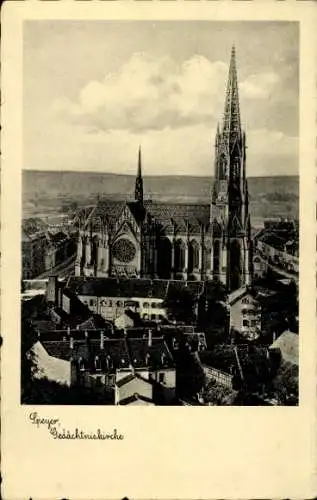 Ak Speyer am Rhein, Gedächtniskirche, Stadtansicht