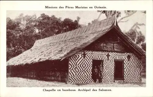 Ak Salomonen Ozeanien, Mission, Chapelle en bambous