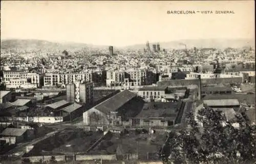 Ak Barcelona Cataluña España, vista general