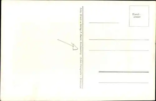 Ak Liberec Reichenberg Stadt, Hohenhabsburg, Stadtansicht mit historischen Gebäuden, Berg im H...