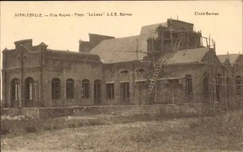 Ak Kisangani Stanleyville DR Kongo Zaire, Villa Regina, Baustelle, Ziegelgebäude, Gerüst, Sani...