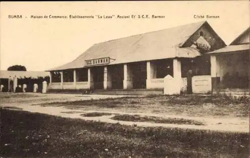 CPA Congo français, Maison de Commerce, Etablissements La Lowa