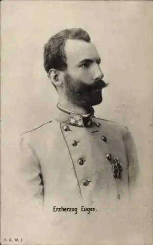Ak Erzherzog Eugen von Österreich Teschen, Portrait in Uniform