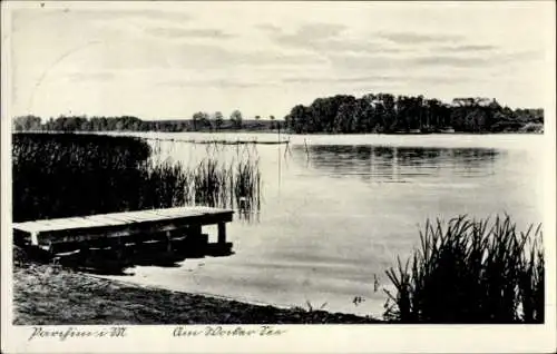 Ak Parchim in Mecklenburg, Seeufer