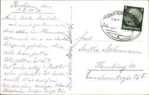 Ak Parchim in Mecklenburg, Seeufer