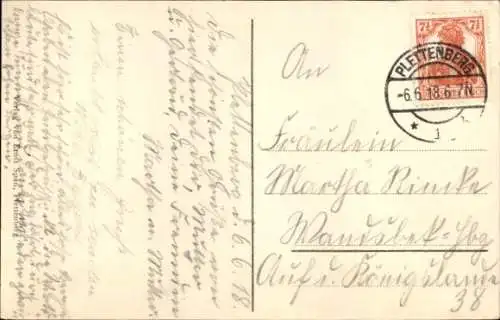 Ak Plettenberg, Blick auf den Ort, Berge, Kirche