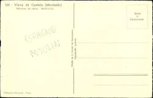 Ak Viana do Castelo Portugal, Moinhos de vento