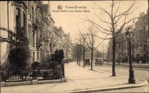Ak Forest Vorst Bruxelles Brüssel, Forest-Bruxelles, Avenue Mollère, Ecke Avenue Albert, städt...
