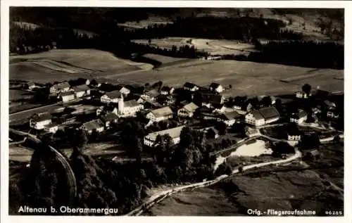 Ak Altenau Saulgrub in Oberbayern, Fliegeraufnahme