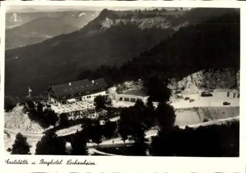 Ak Weilstetten Balingen in Württemberg, Lochen, Gaststätte Berghotel Lochenheim, Fliegeraufnahme