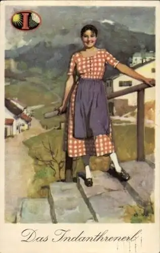 Künstler Ak Das Indanthrenerl, Reklame, Indanthren