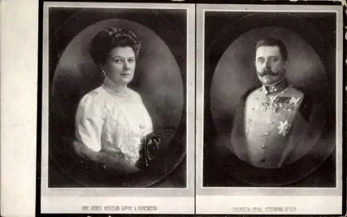 Ak Herzog Franz Ferdinand, Sophie von Hohenberg
