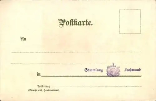Litho Das Postwesen, Postkutsche
