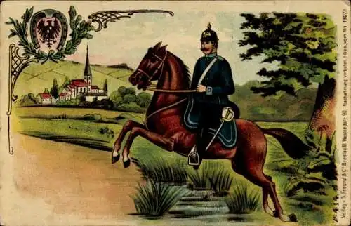 Künstler Ak Kaiserlicher Ulan