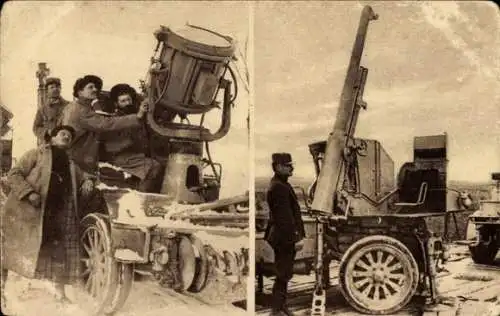 Ak De verwoesting van den Zeppelin LZ77 in het Zuiden van het Argonner