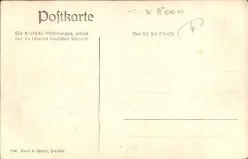 Ak Dresden Neustadt, Augustusbrücke, Dampfer