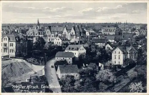 Ak Dresden Weißer Hirsch, Totalansicht