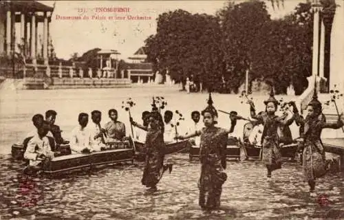 Ak Phnom Penh Kambodscha, Danseuses du Palais, Orchestre