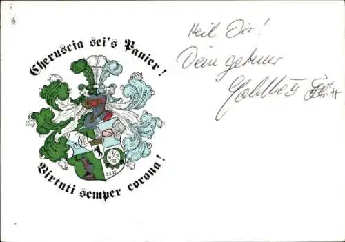 Studentika Ak Berlin, Corps Cheruscia im WSC, Wappen, Ringstraße 89